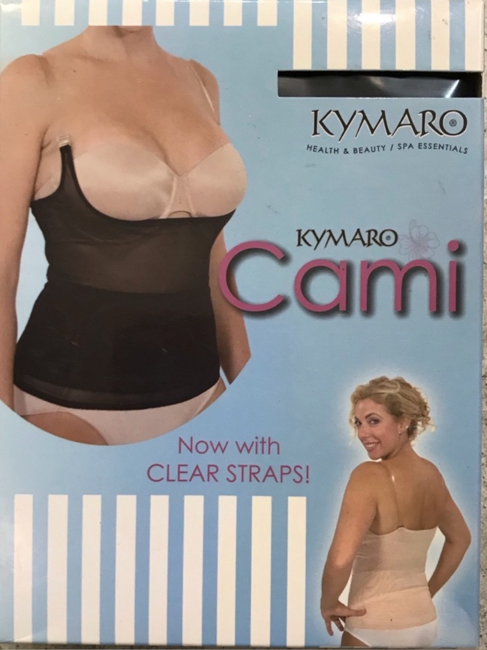 Kymaro Women's Cami Shapewear Tank with Clear Straps